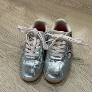 Zara Kids Metallic Silver Sneakers